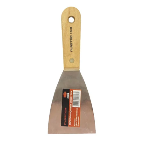 Espátula de aço inox cromada 7,5cm - Plaster